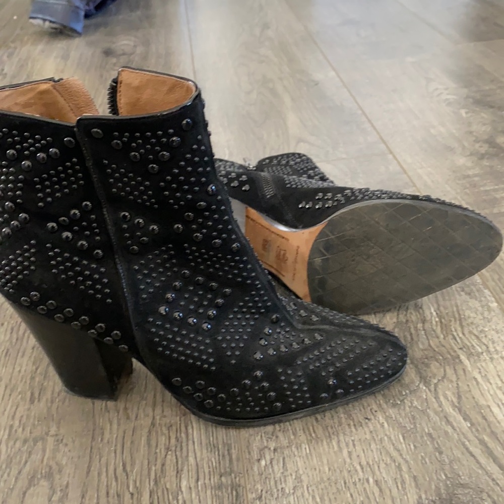 Donald Pliner Swift Booties ( black studded)